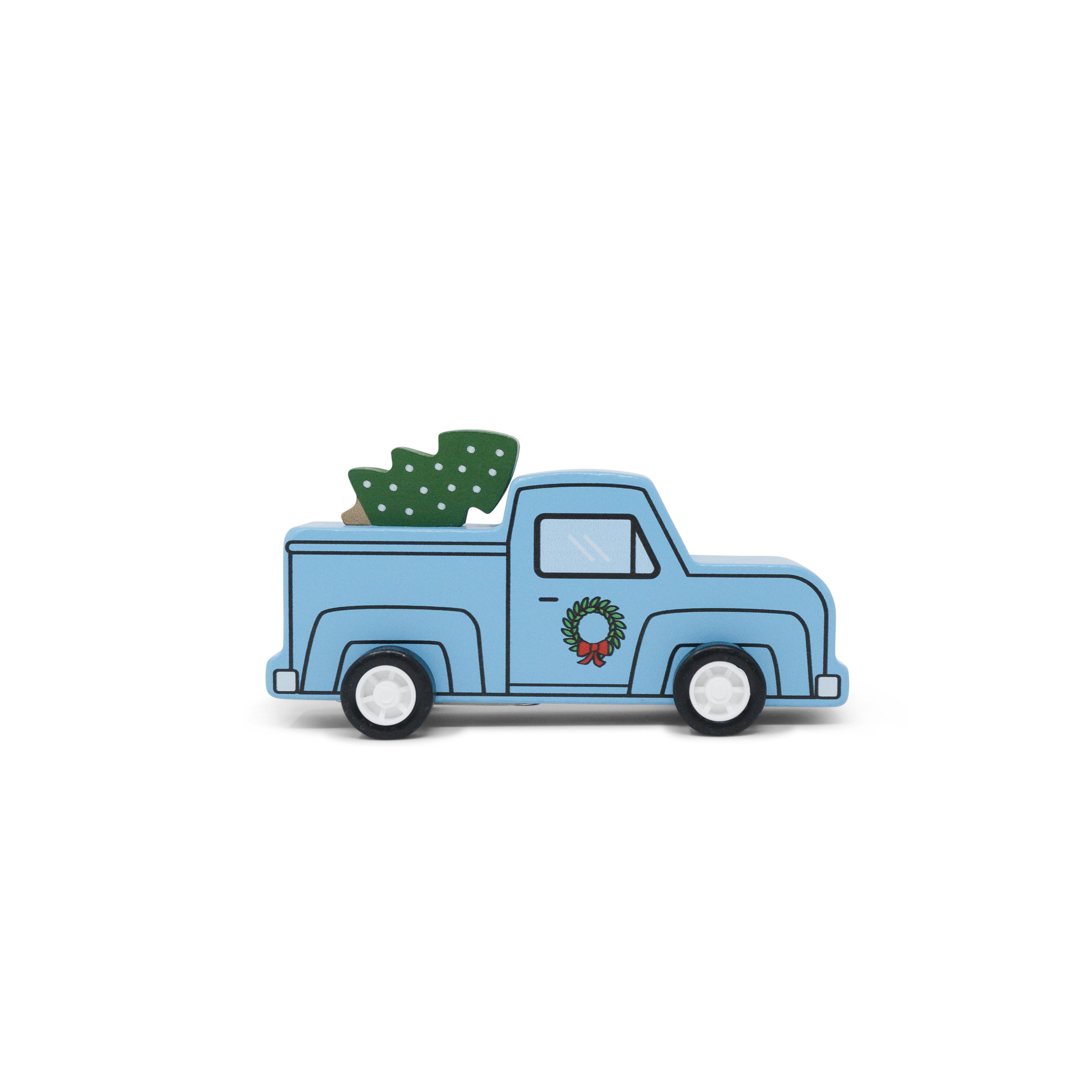 Pullback Christmas Truck w/ Tree set of 3