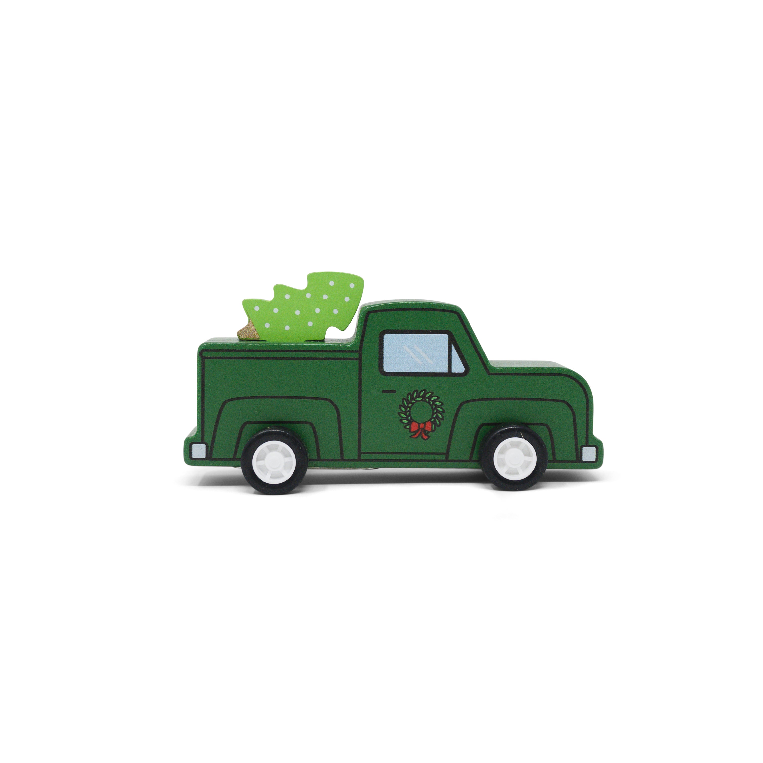 Pullback Christmas Truck w/ Tree set of 3