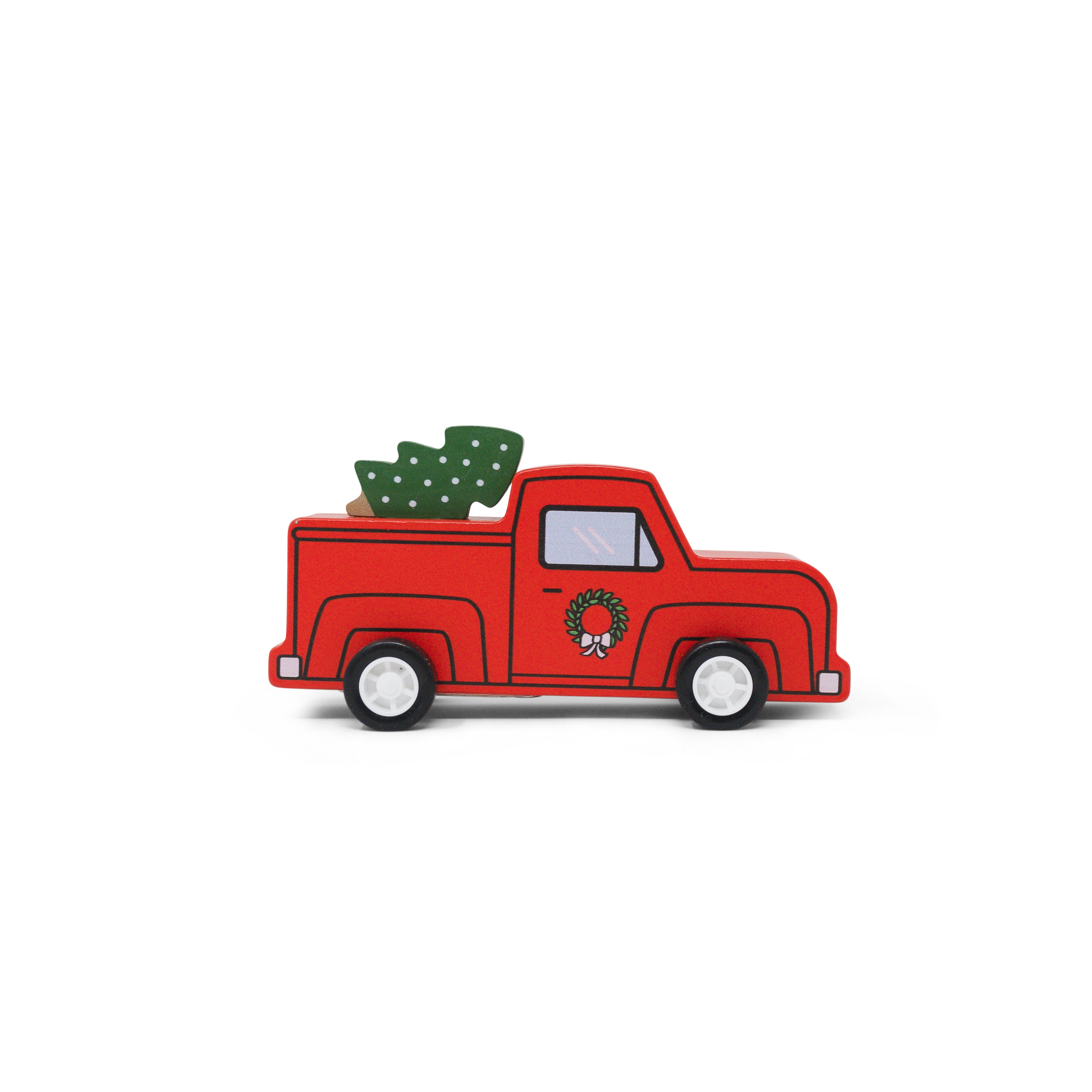 Pullback Christmas Truck w/ Tree set of 3