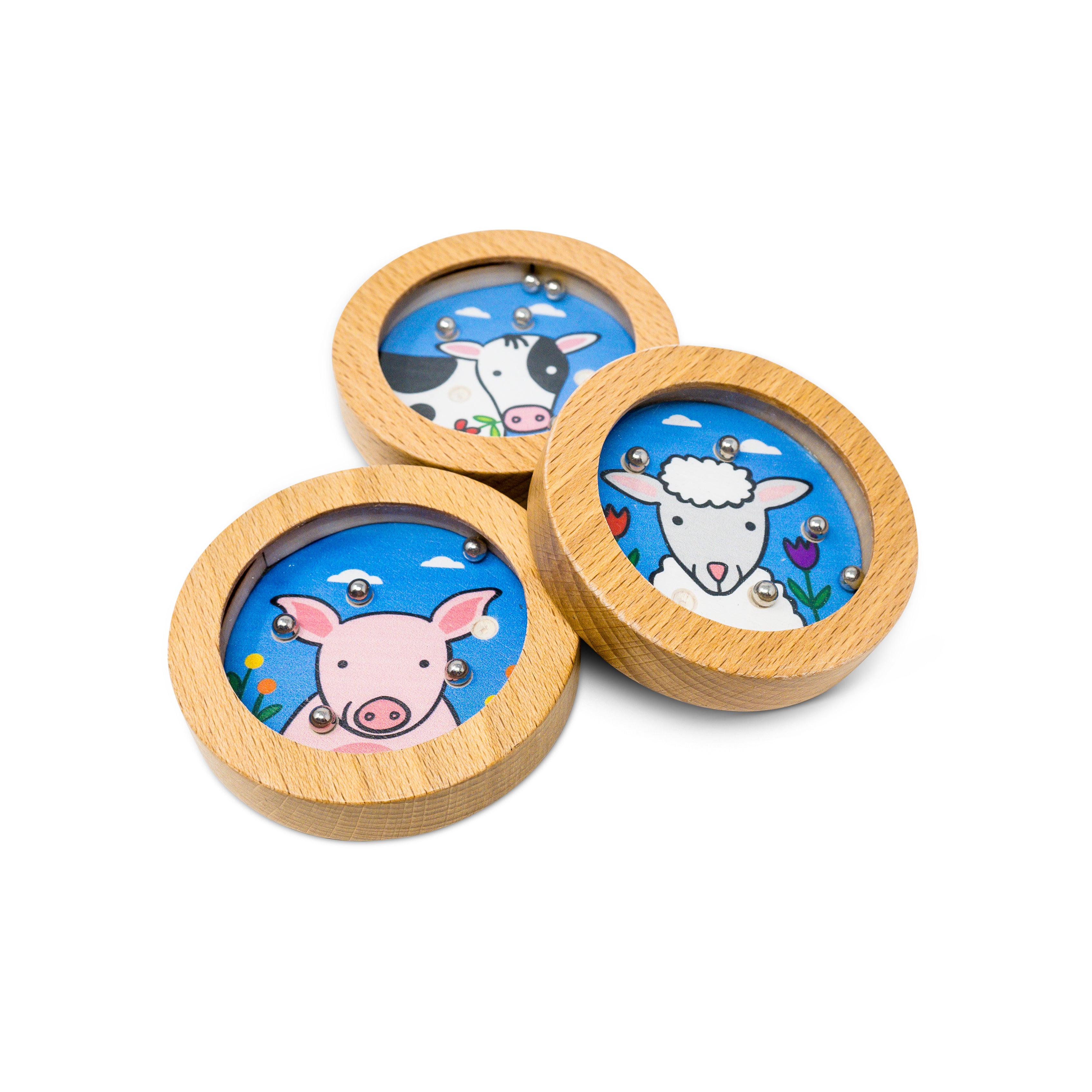 Wooden Puzzlers: Barnyard set of 3