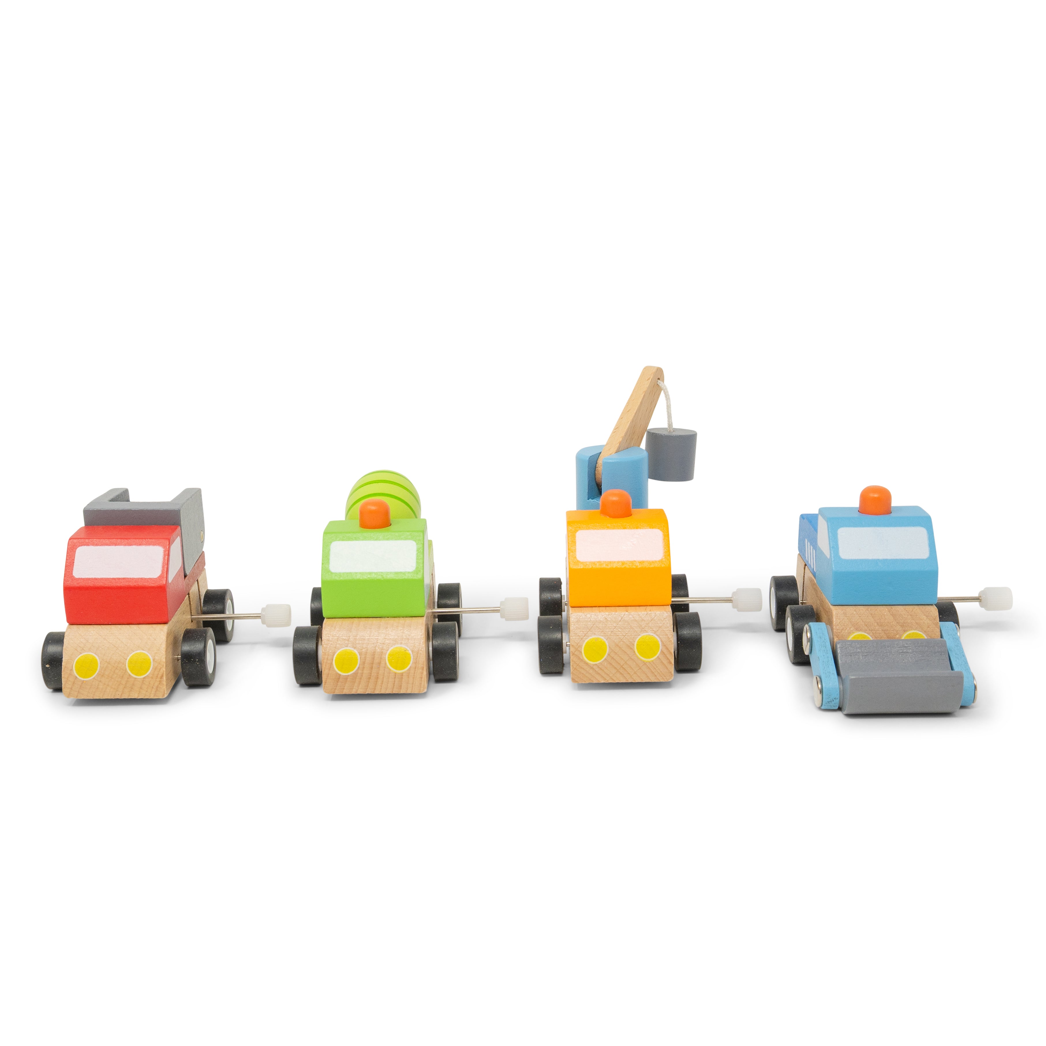 Construction Truck Wind-ups Set of 4