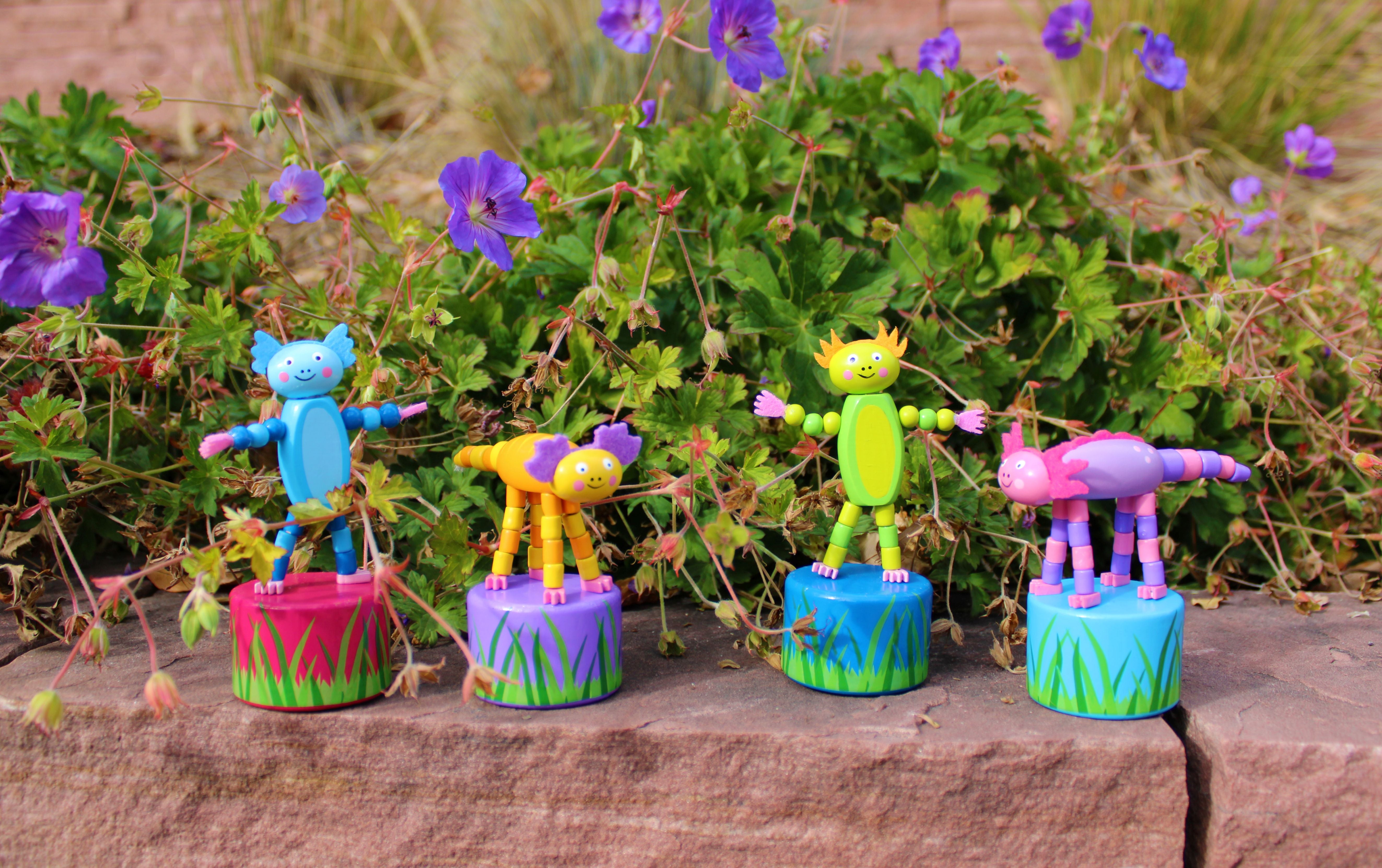 Axolotl Push Puppets - Set of 4