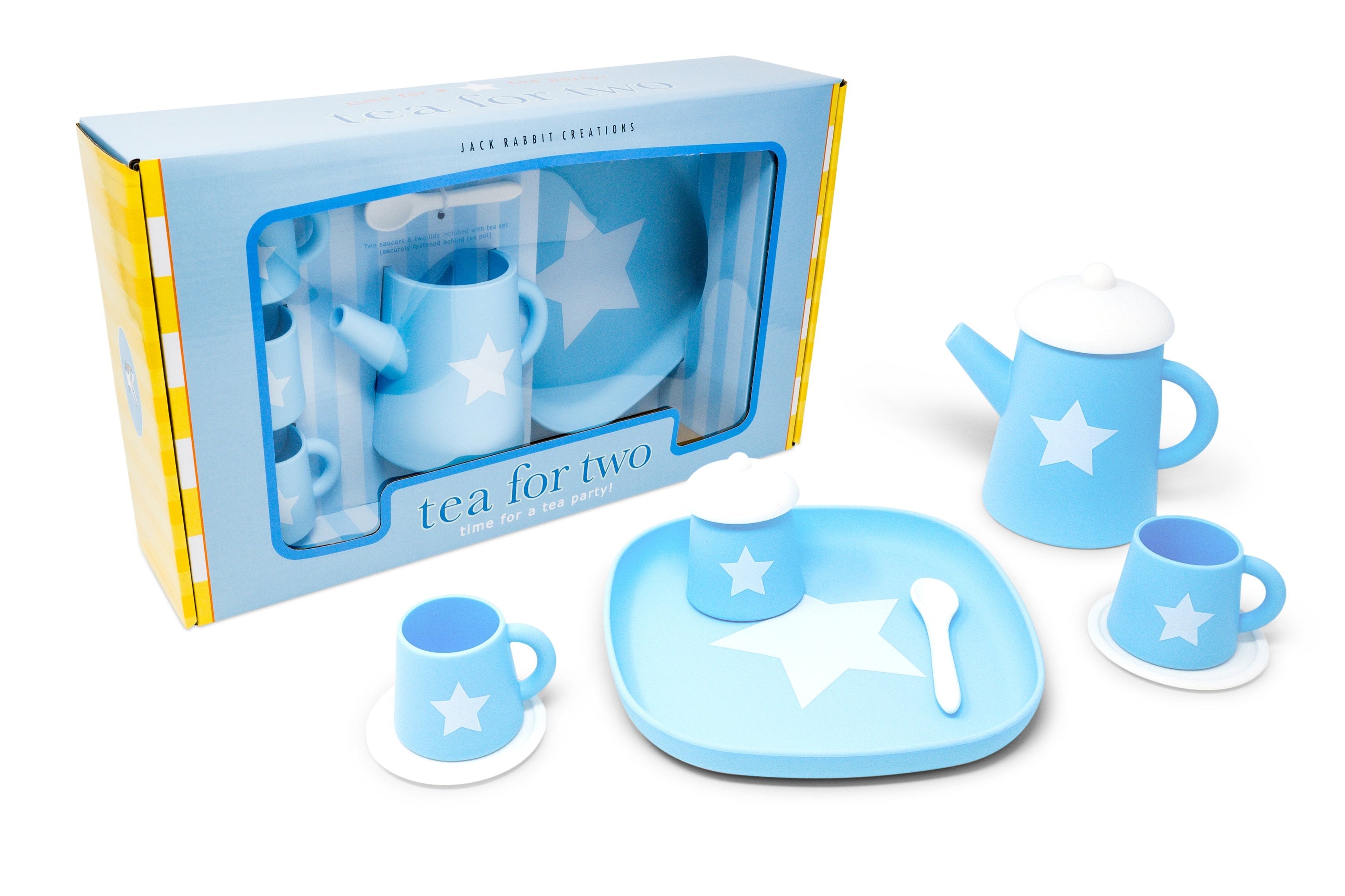 Blue Silicone Tea Set: Super Star