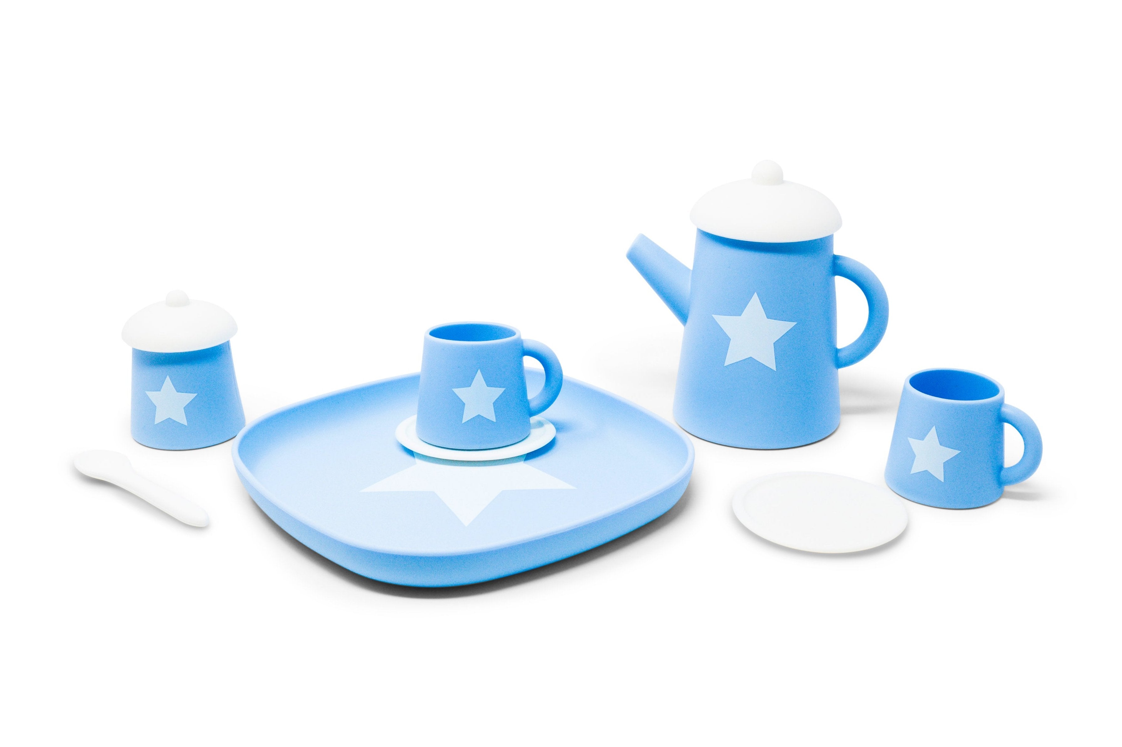 Blue Silicone Tea Set: Super Star