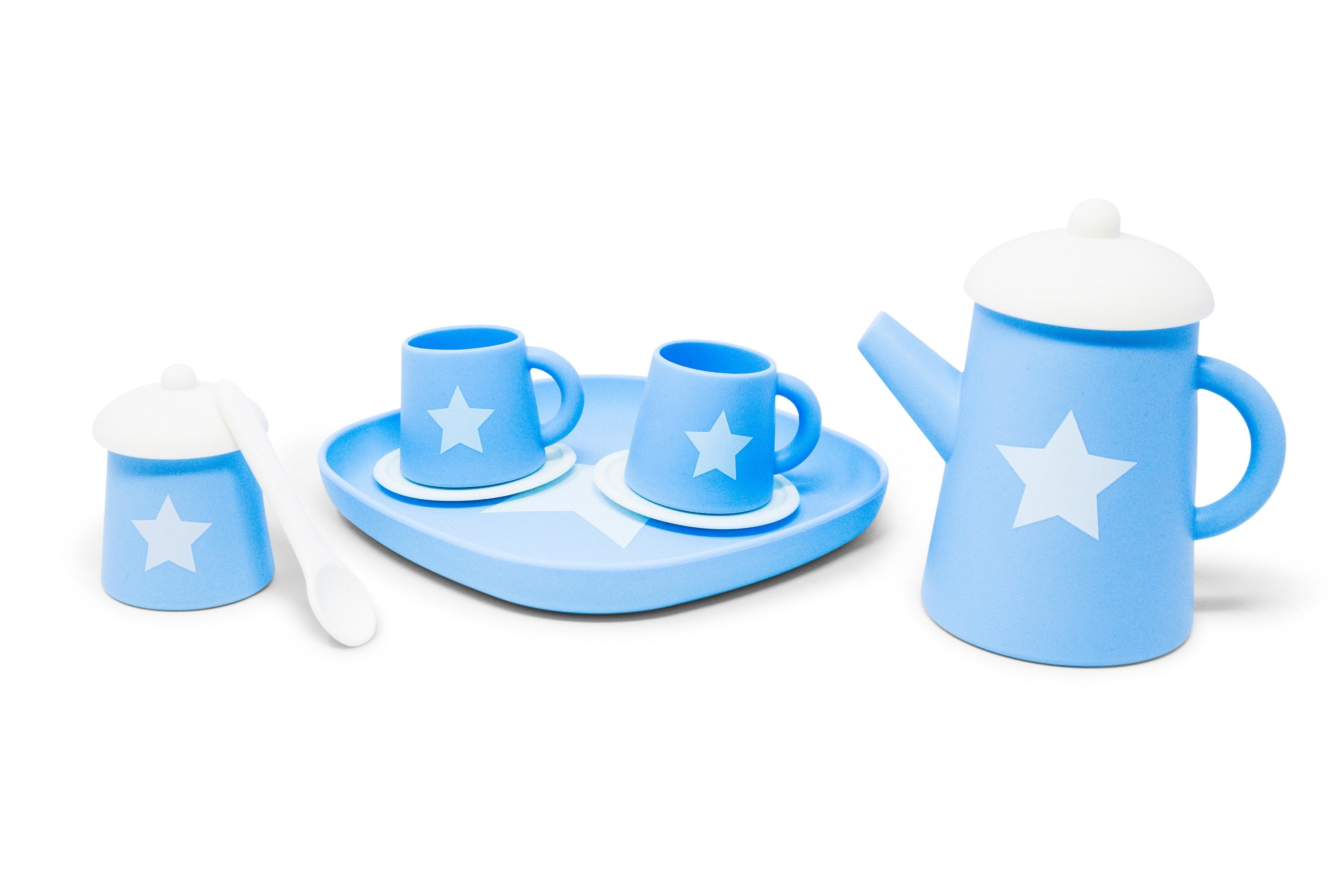 Blue Silicone Tea Set: Super Star