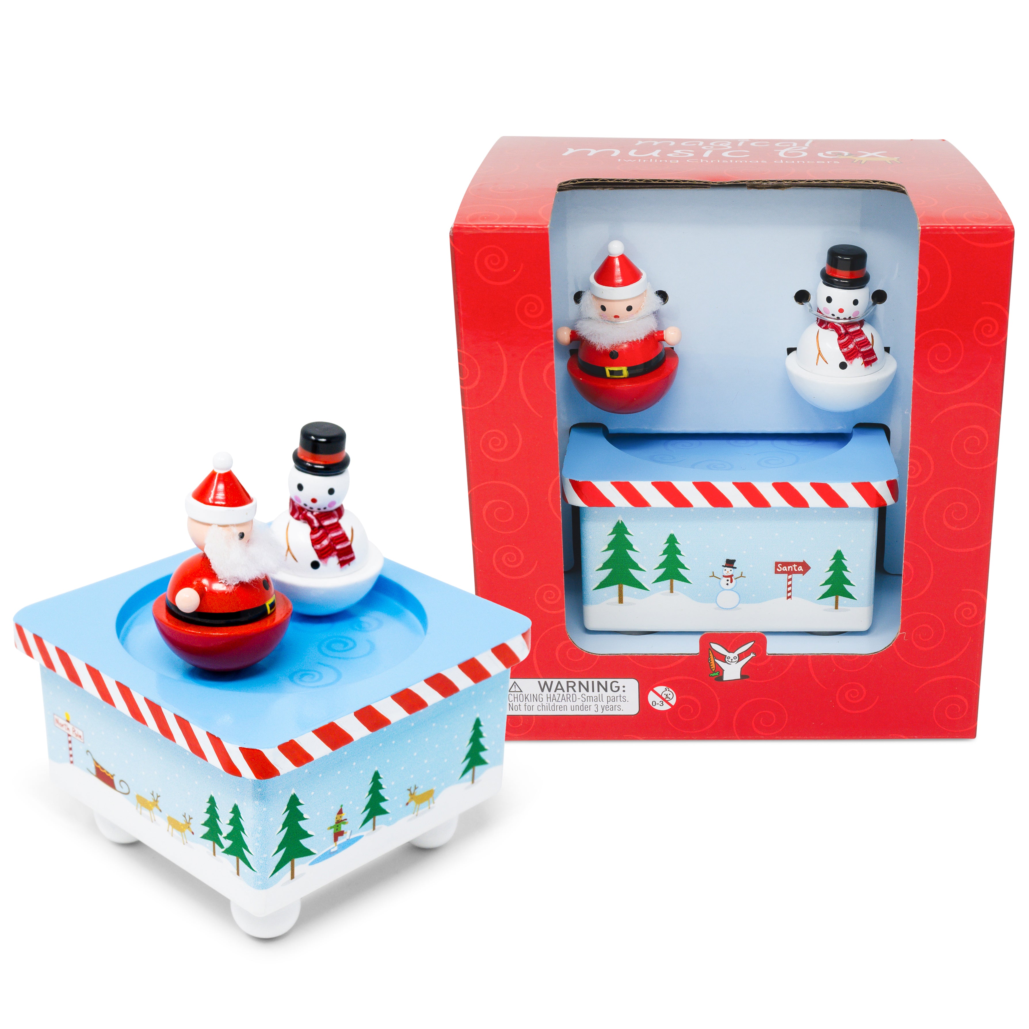 Dancing Santa & Frosty Music Box