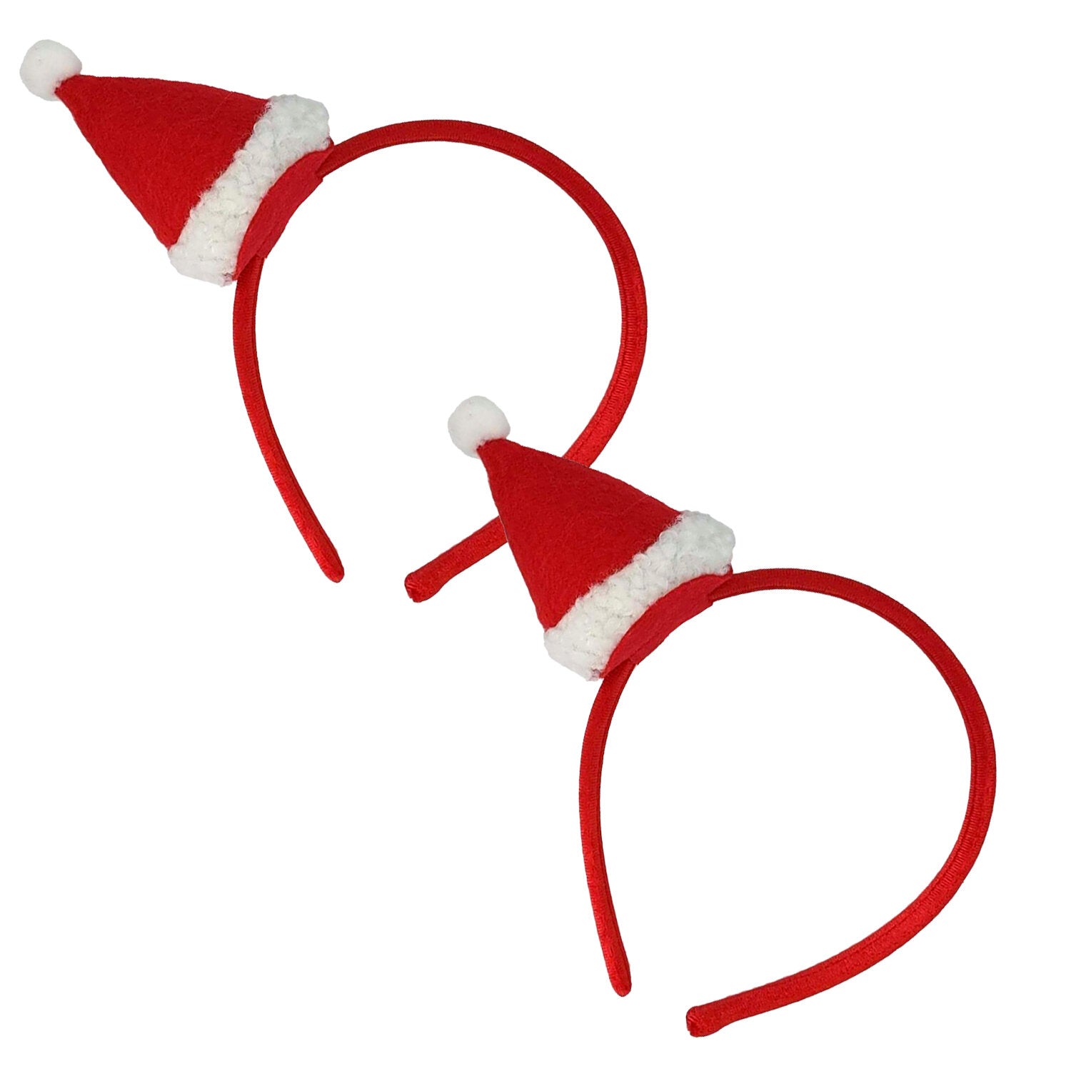 Santa Hat Headbands - Set of 2