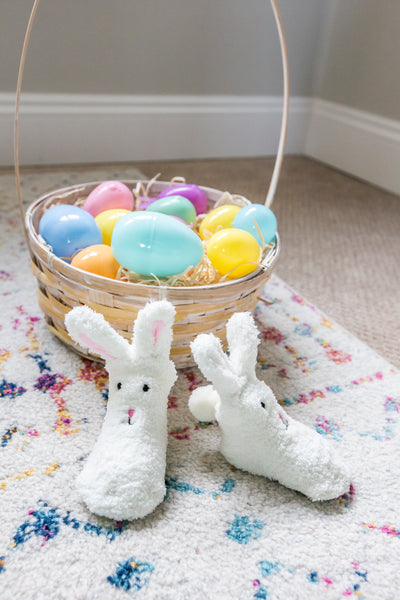 Fuzzy Bunny Socks - Pink & White – jackrabbitcreations.com