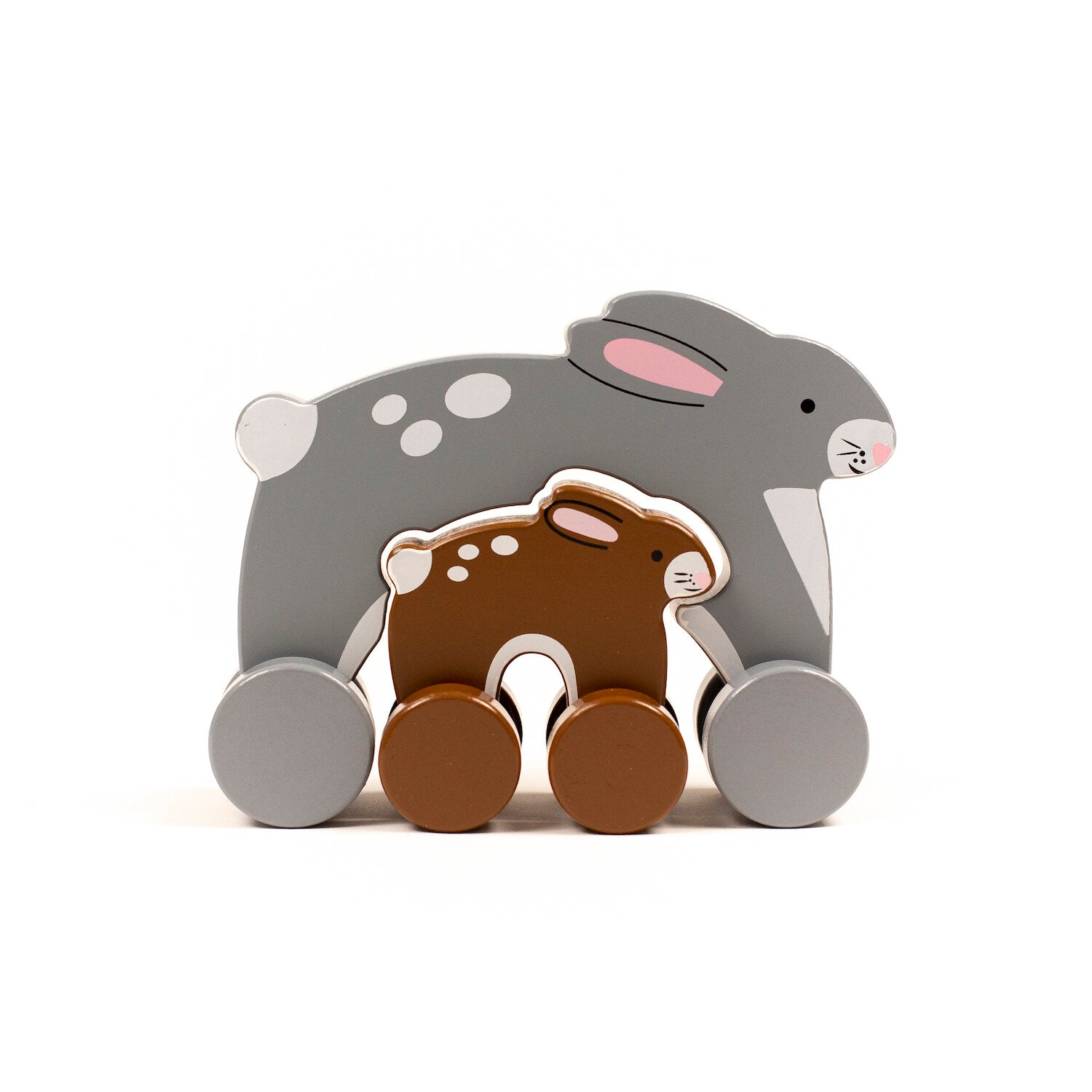 Big & Little Bunny - Push Toy