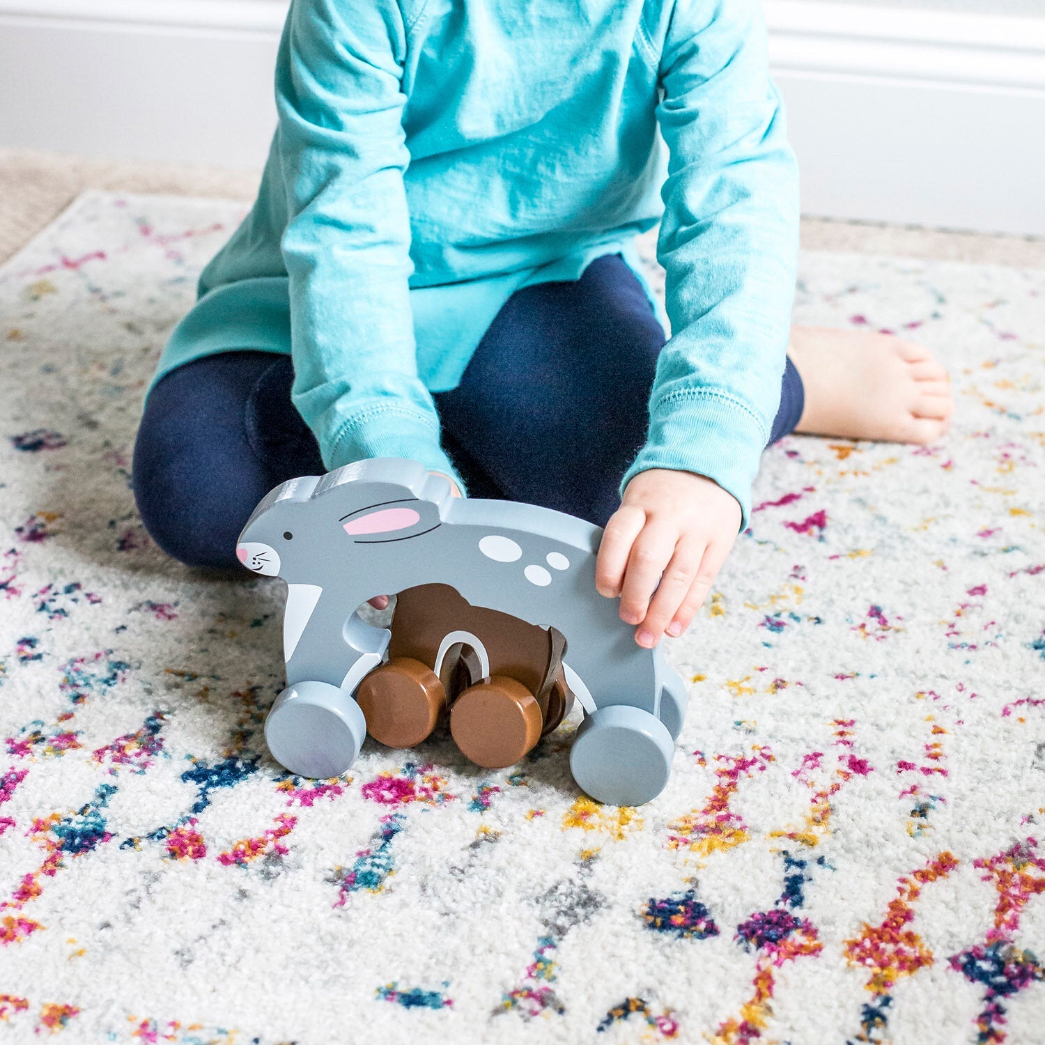 Big & Little Bunny - Push Toy