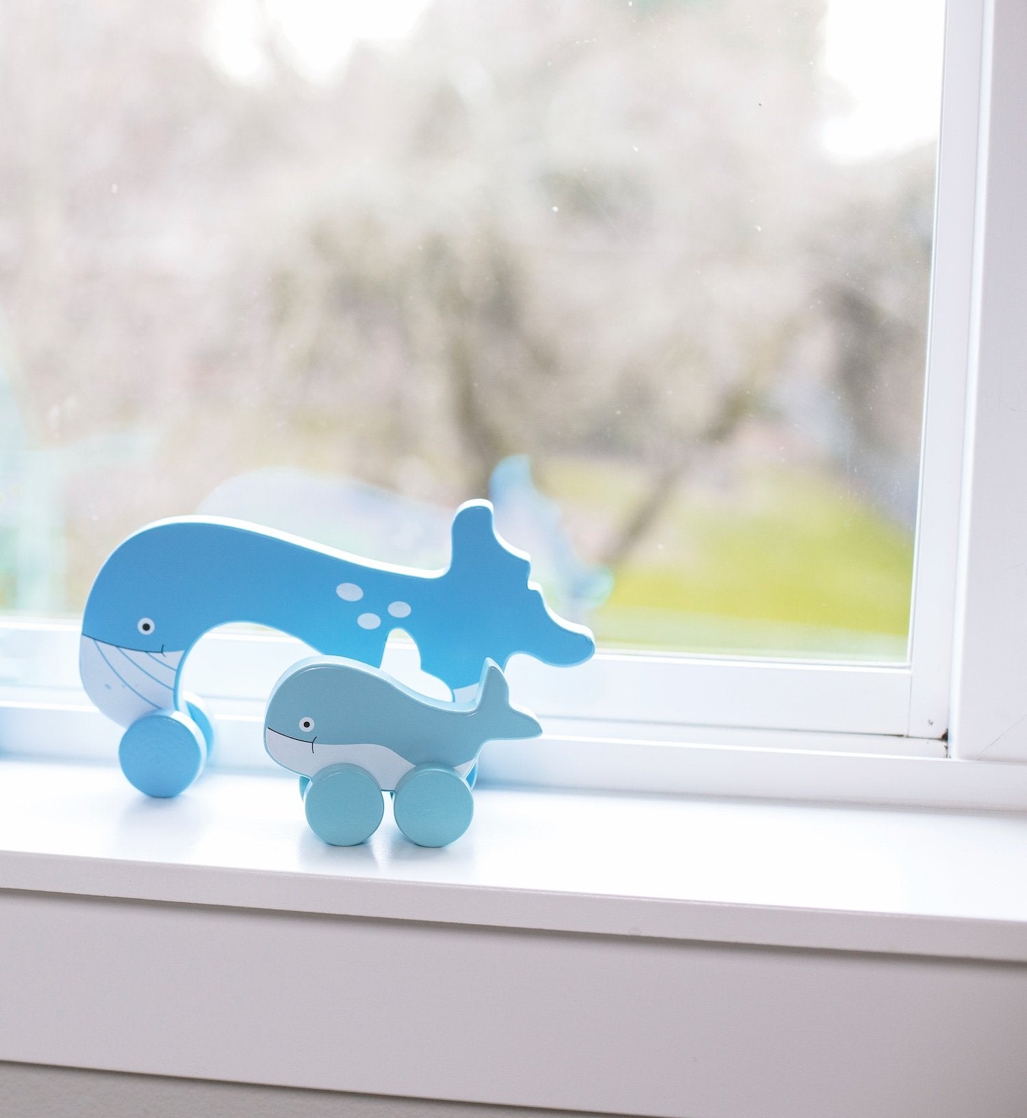 Big & Little Whale Push Toy