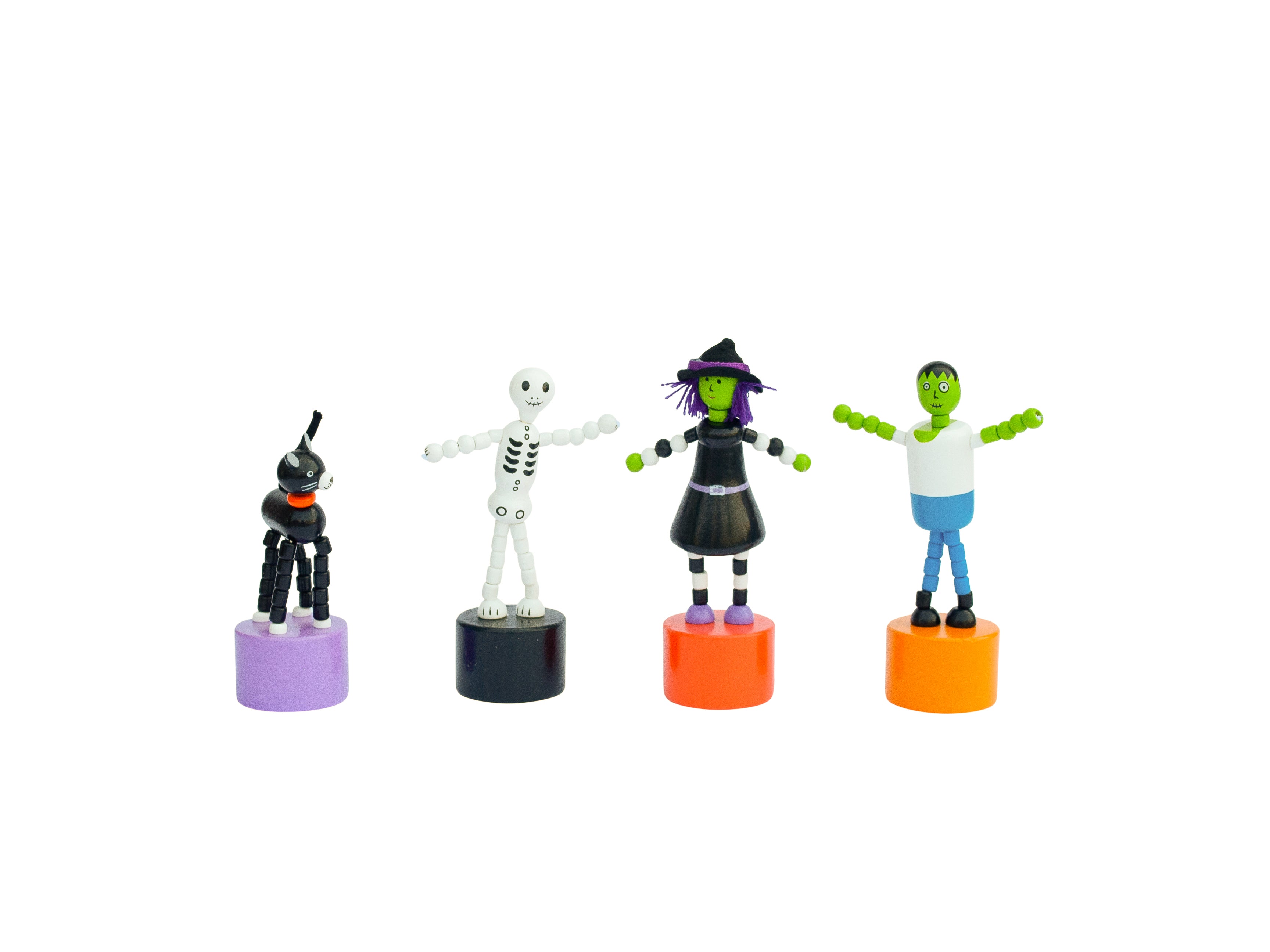 Spooky Friends Push Puppets - Set of 4