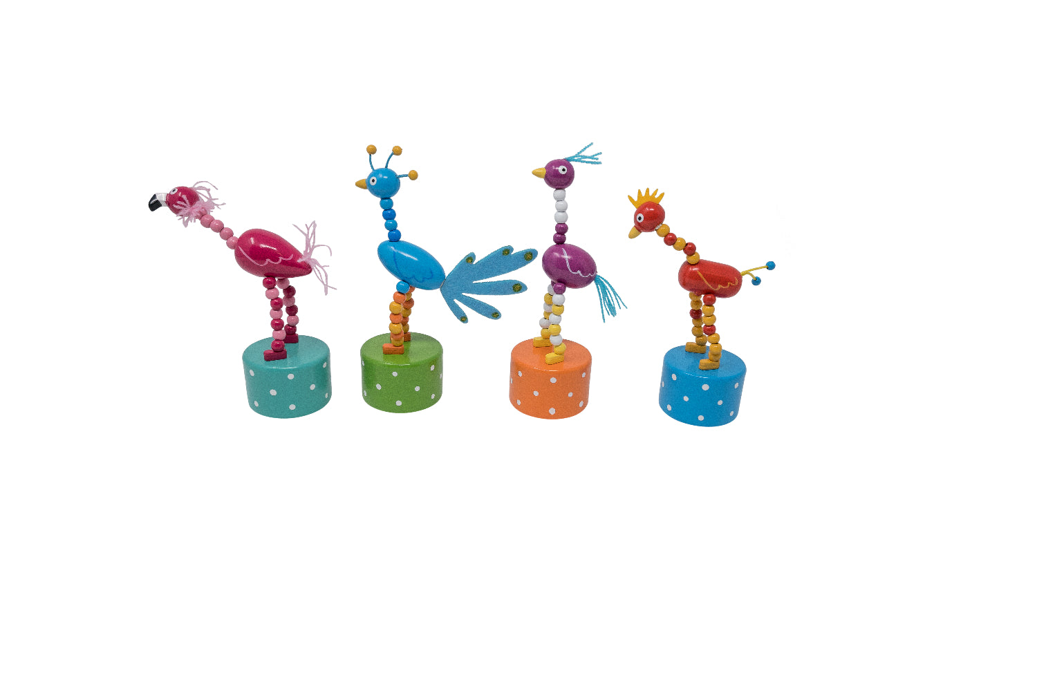 Bird Push Puppets - Set of 4