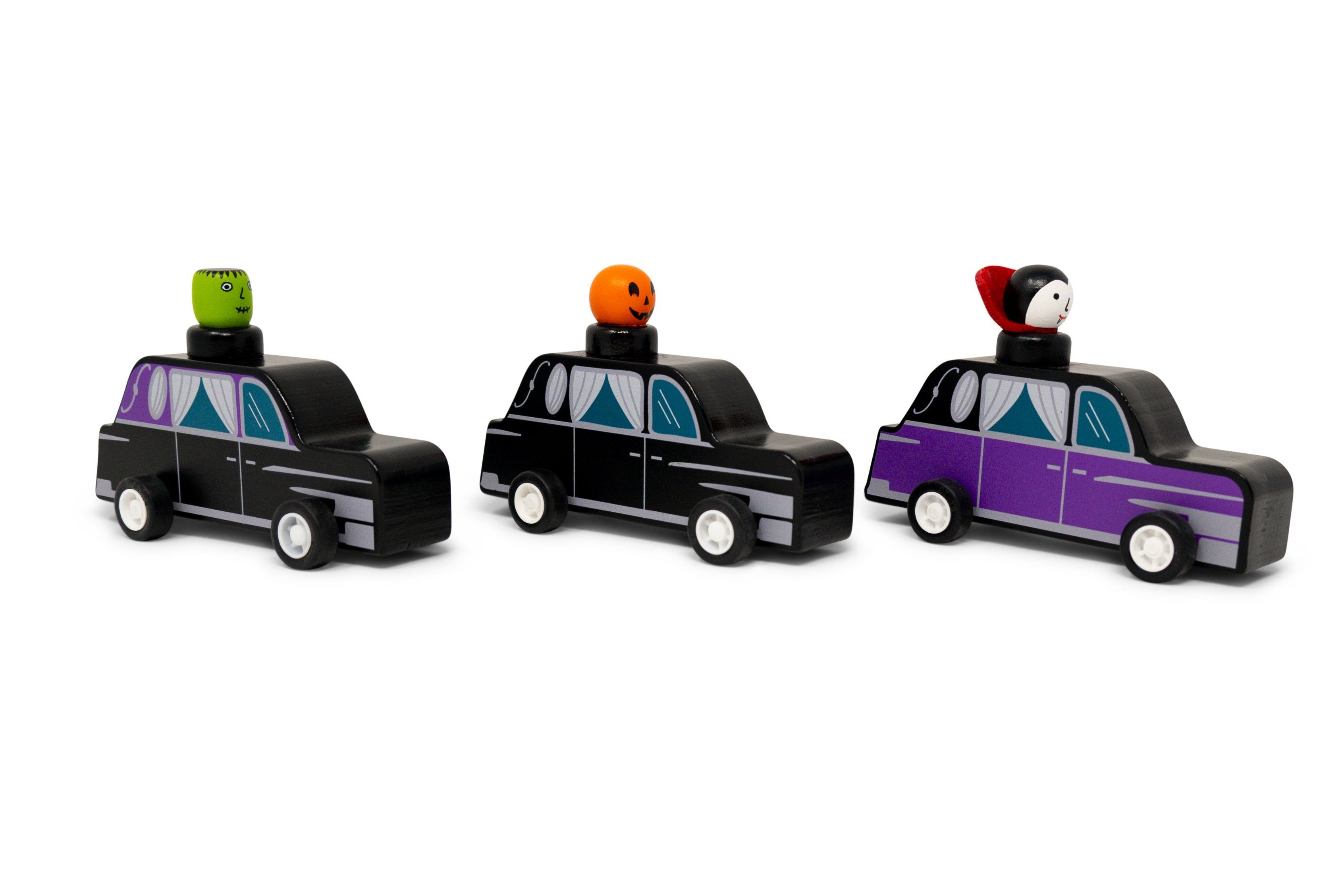Spooky Friends in Pullback Hearses - Set of 3