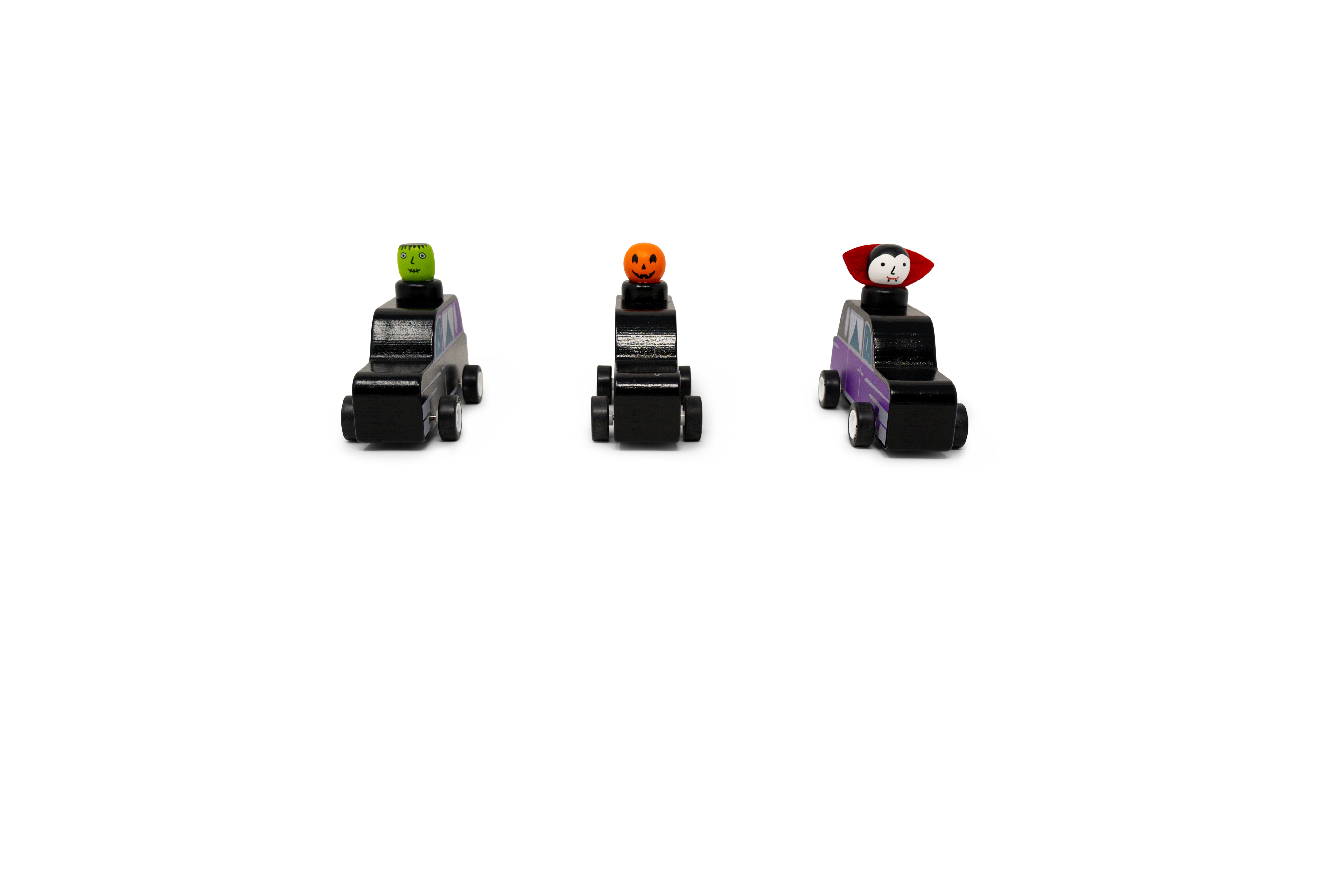 Spooky Friends in Pullback Hearses - Set of 3