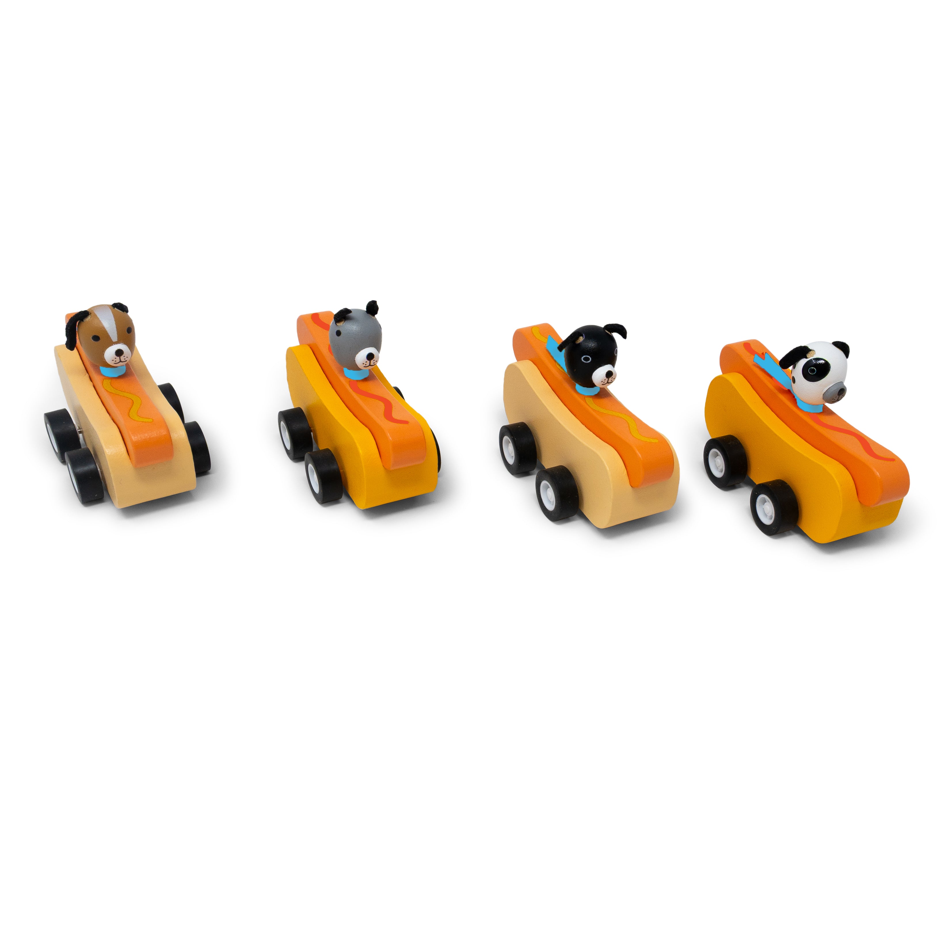 Hot Dog Pullbacks - Set of 4