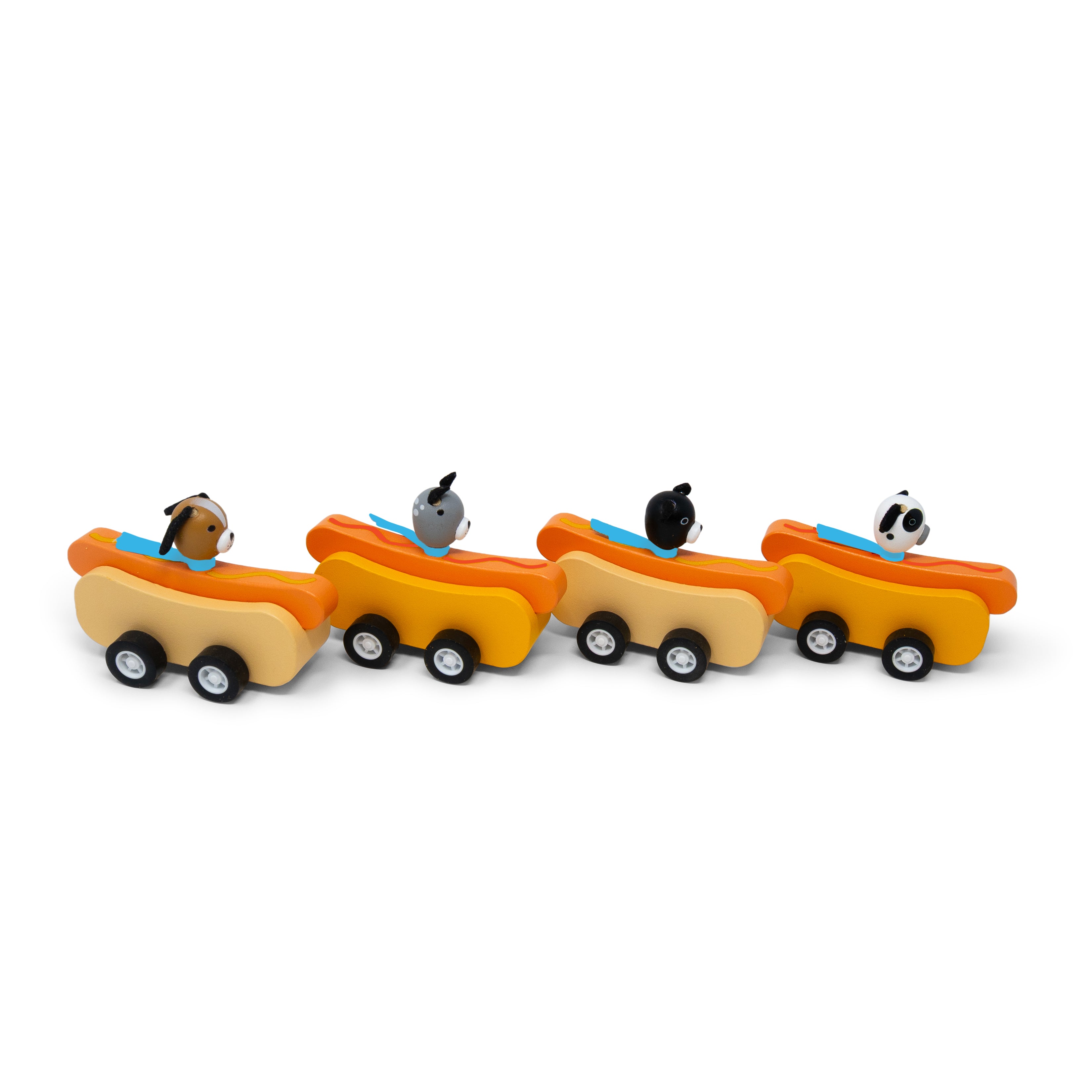Hot Dog Pullbacks - Set of 4