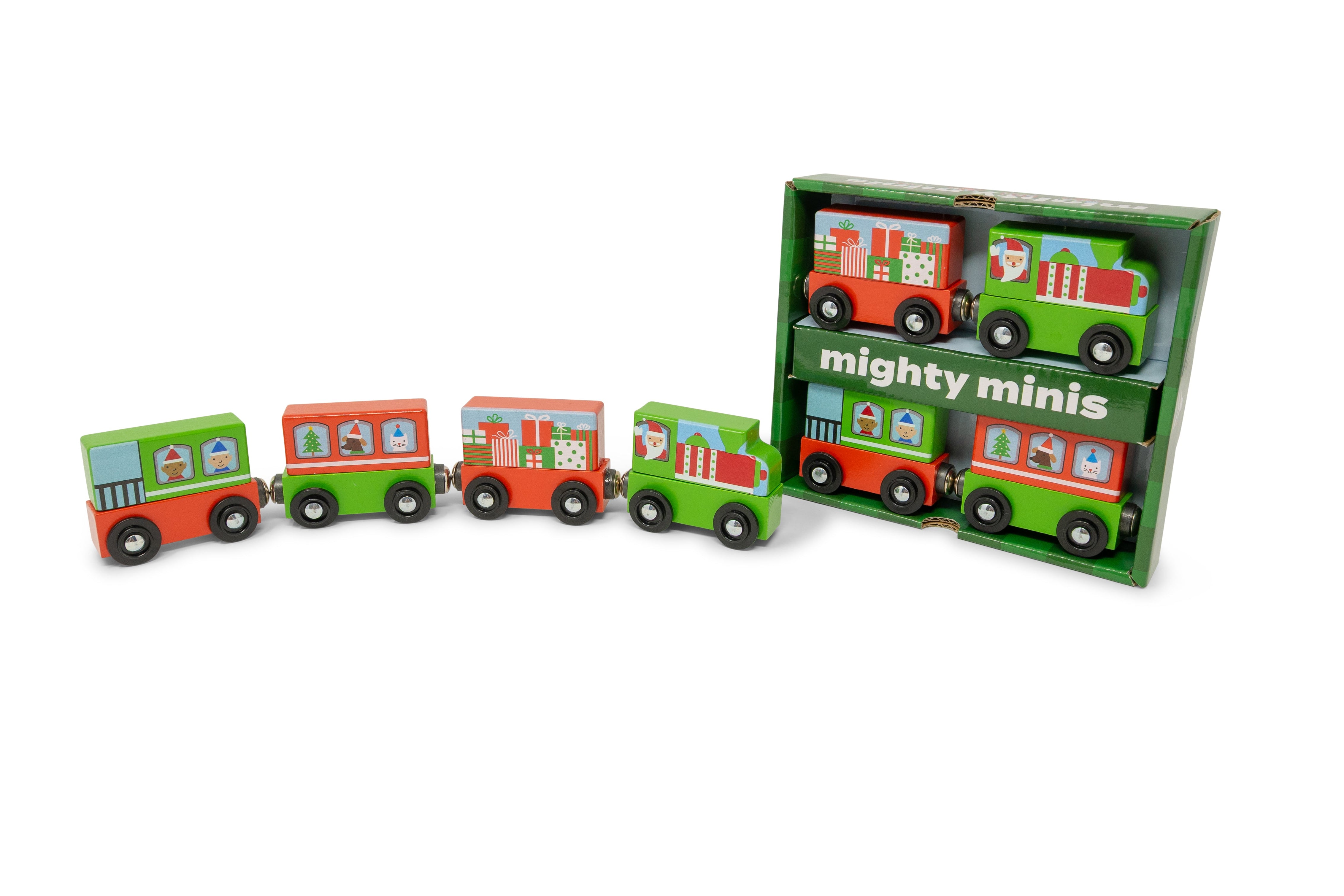 Magnetic Christmas Train Mighty Minis set/4