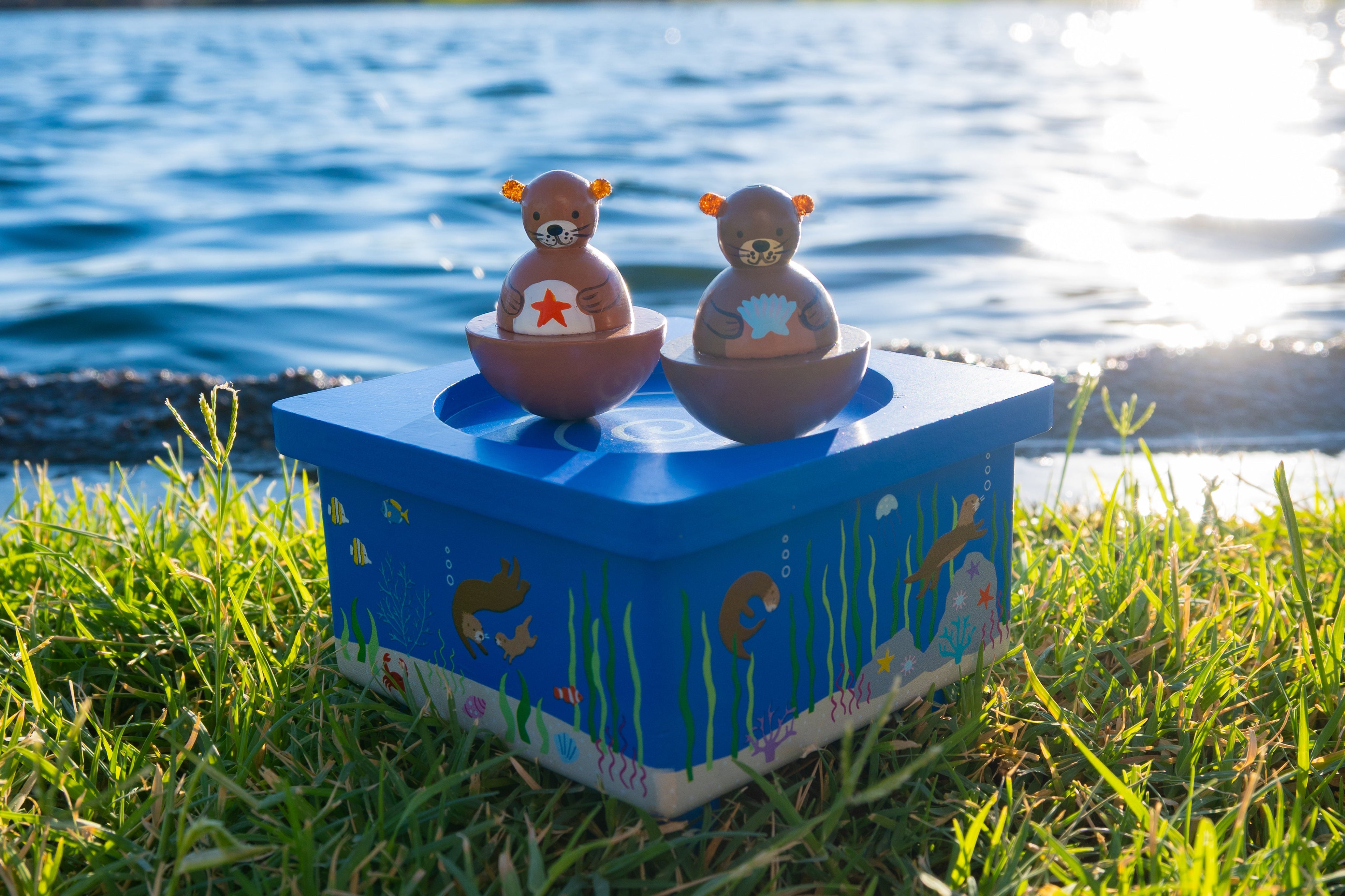 Dancing Otters Music Box