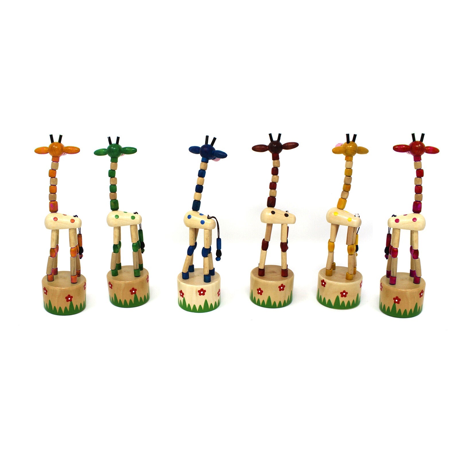 Giraffe Push Puppets - Set of 6