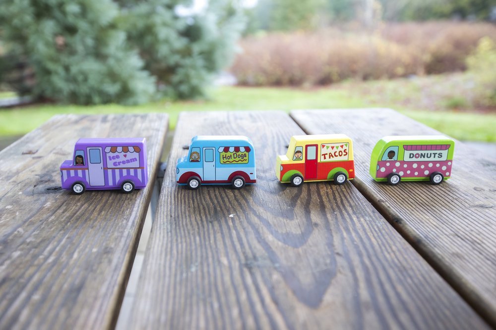 Food Trucks - Pull Backs Set of 4