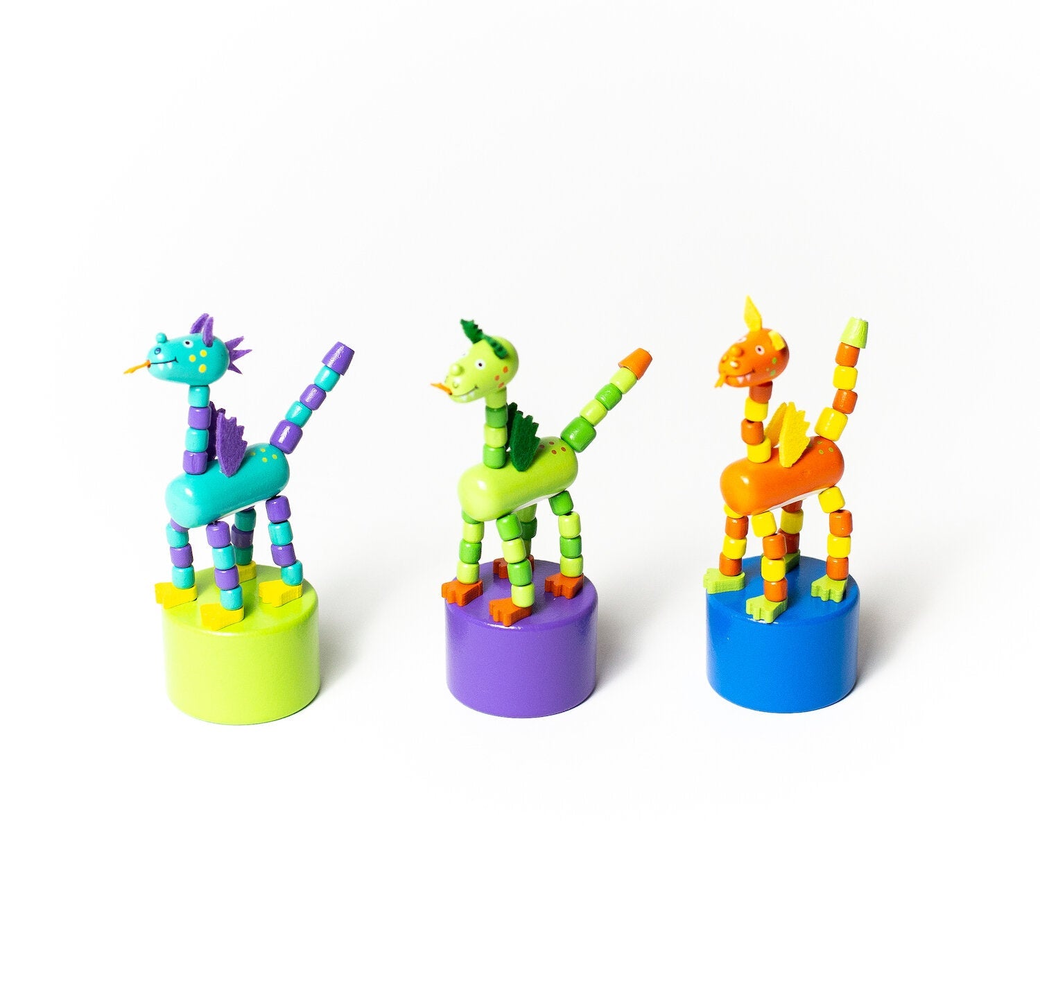 Dragon Push Puppets - Set of 3