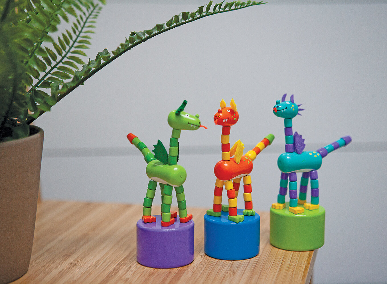 Dragon Push Puppets - Set of 3