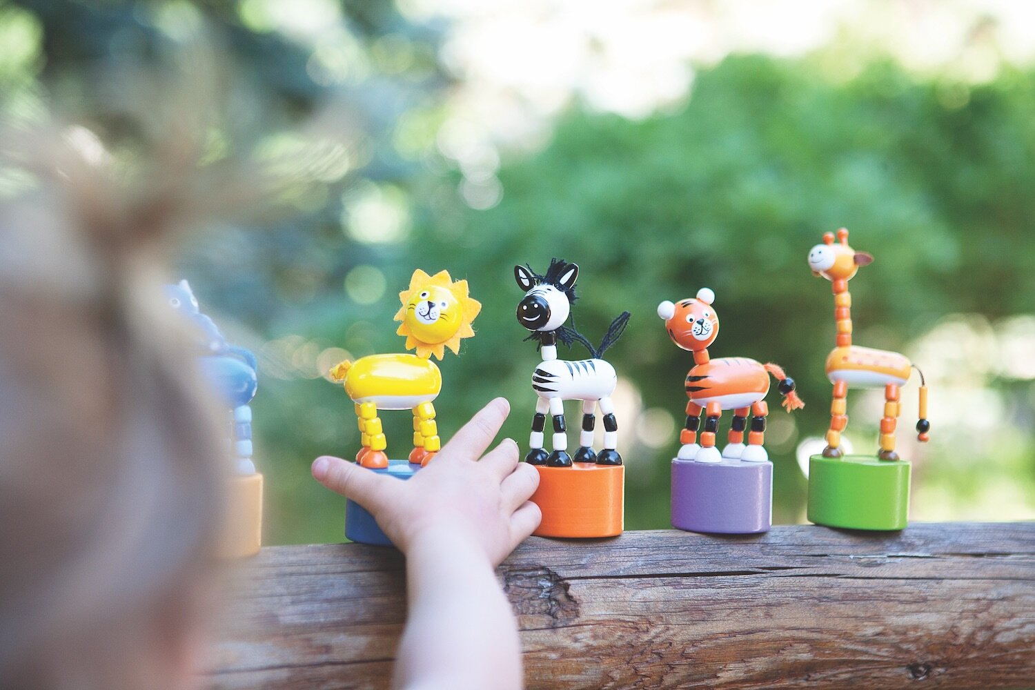 Safari Push Puppets - Set of 5